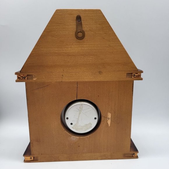 Vintage Verdun France Wood House Barometer 8 1/2" Tall - Picture 5 of 8